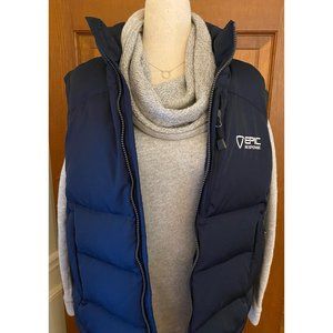 North End Goose Down Puffer Vest Women XL Navy‎ Full Zip Warm Outdoor Branded